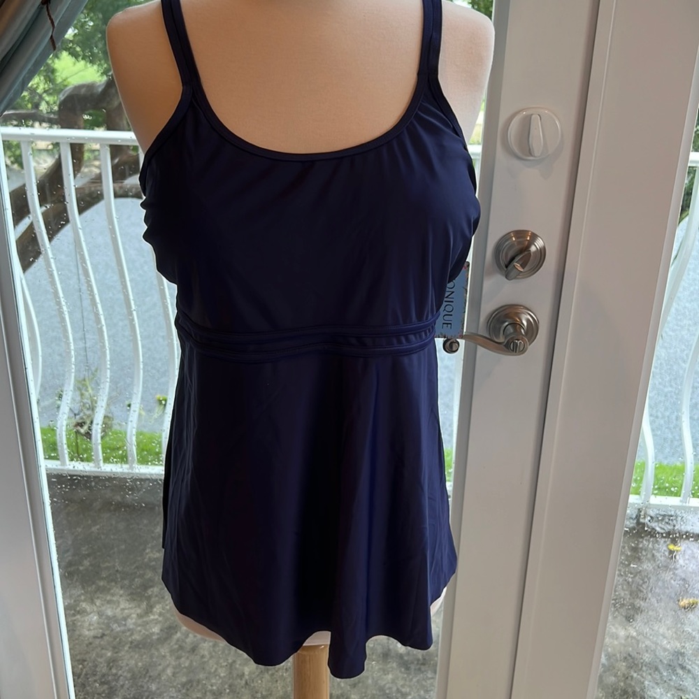 Yonique Tankini Top for Women Bathing Suit Top size Large